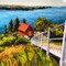 Looking Back; Owl's Head: 8x10 New England Ocean Wall Art Print, Painting at Coastal Maine Lighthouse, Pastel Landscape Artist product 3